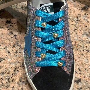 Golden Gold hearts just 4 hearts two pearls